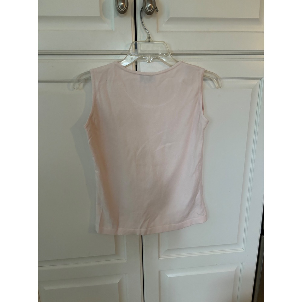 Armani Exchange Womens Pale Pink Layered Sleeveless Tank Top Size Large